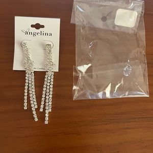 Asymmetric Crystal Long Drop Earring